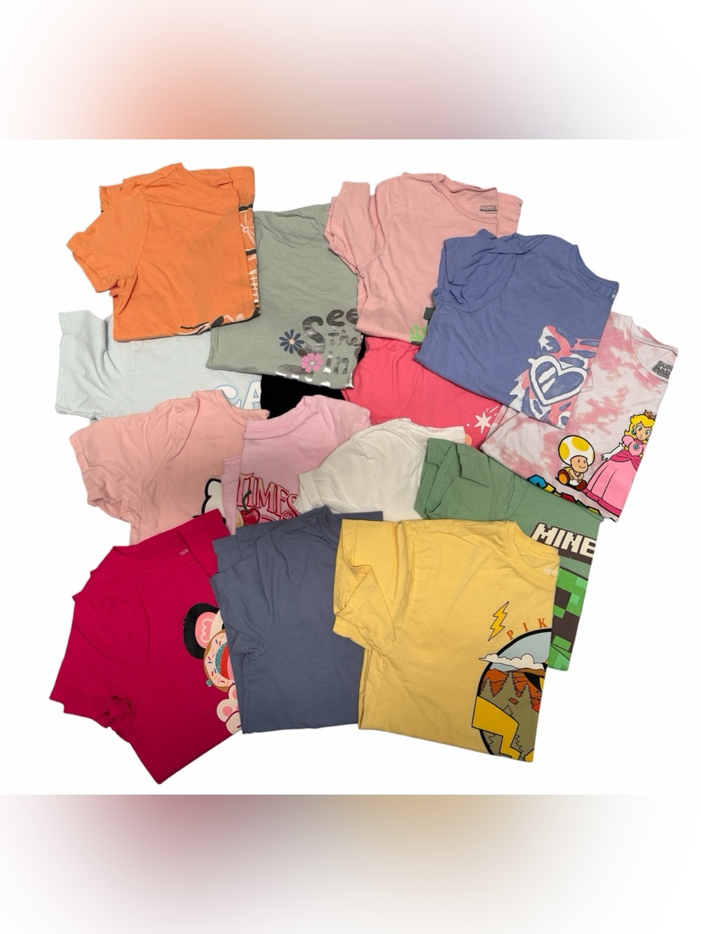 Assorted Girls Graphic Tee Bundle 15 Pc Size 14/16